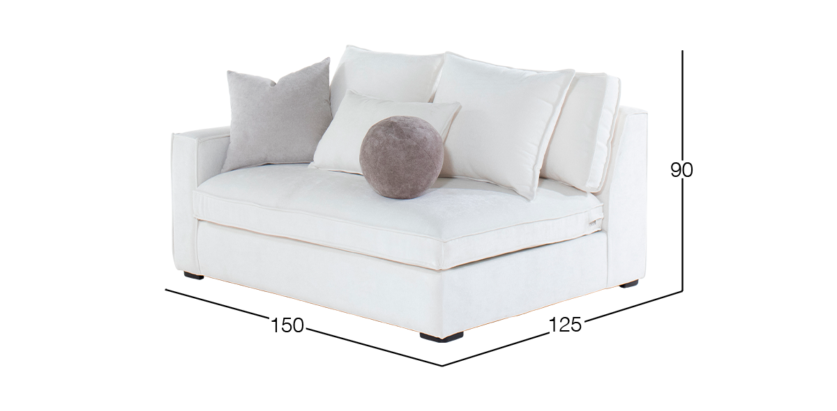 Sillón Brazo Izquierdo Tramontana Blanco