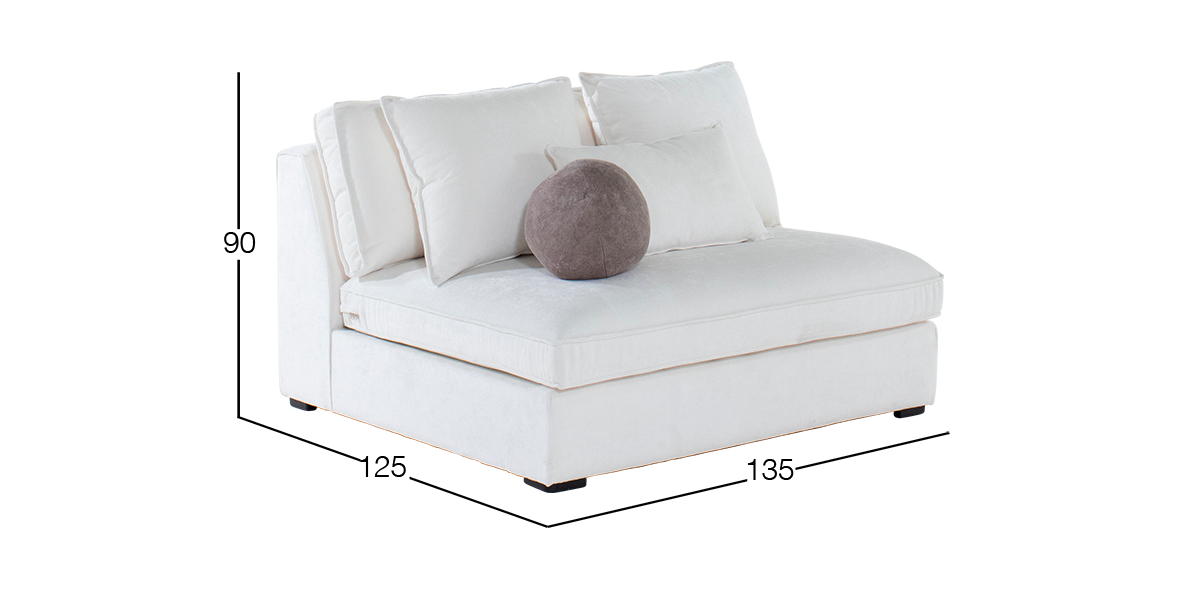 Sillón sin Brazos Tramontana Blanco