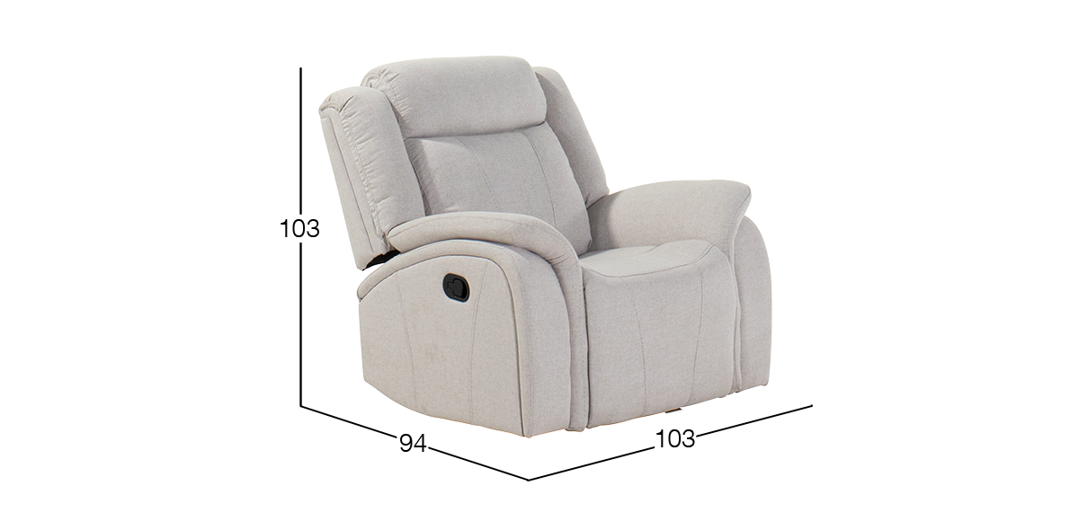 Sillón con Reclinable y Mecedora Ivanna Beige