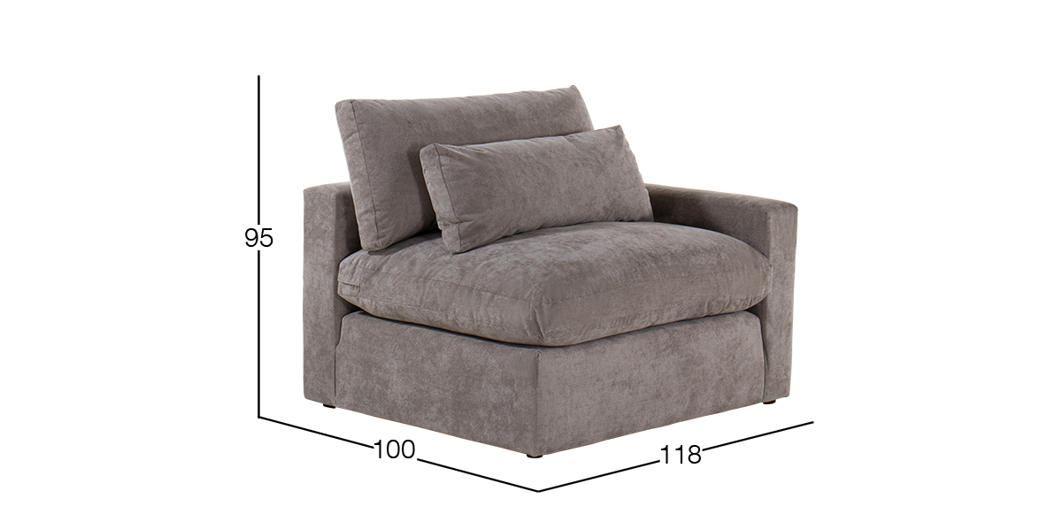 Sillón Derecho Lugano Café