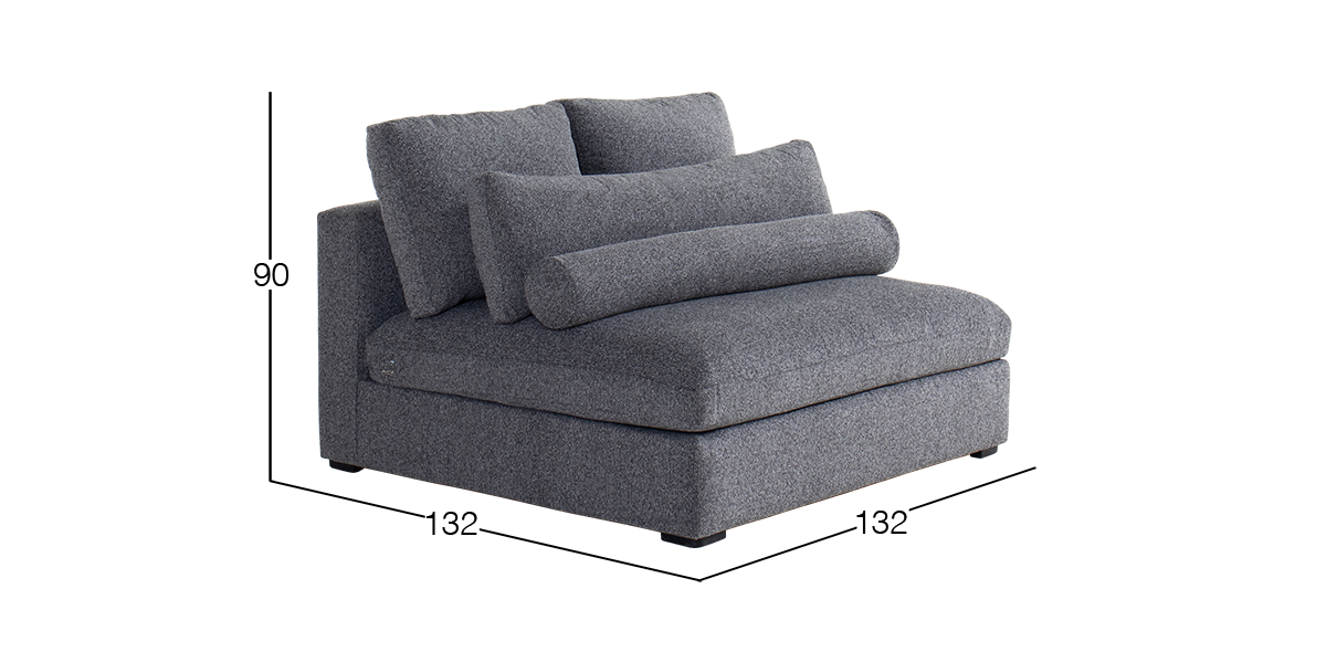 Sillón sin Brazos Alexander Gris