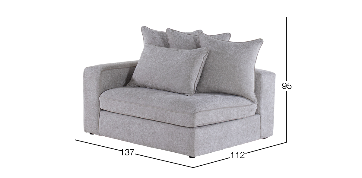 Sillón Izquierdo Kyna Gris