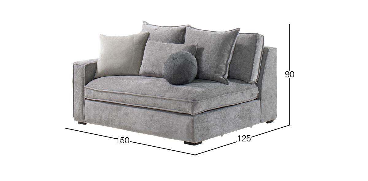 Sillón Izquierdo Tramontana Gris