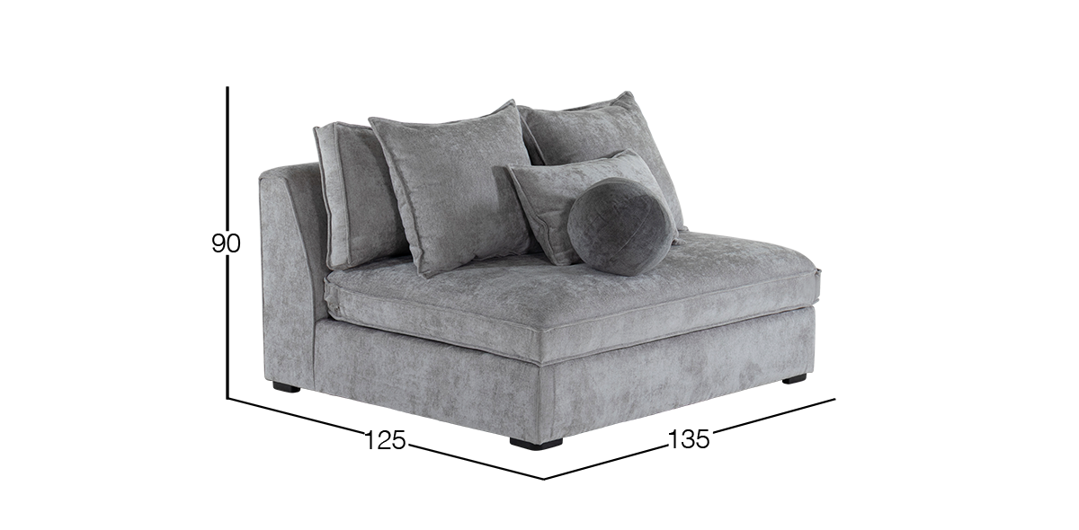 Sillón sin Brazos Tramontana Gris