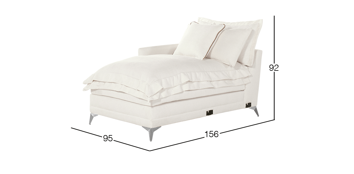 Sillón Izquierdo Largo Daria Beige