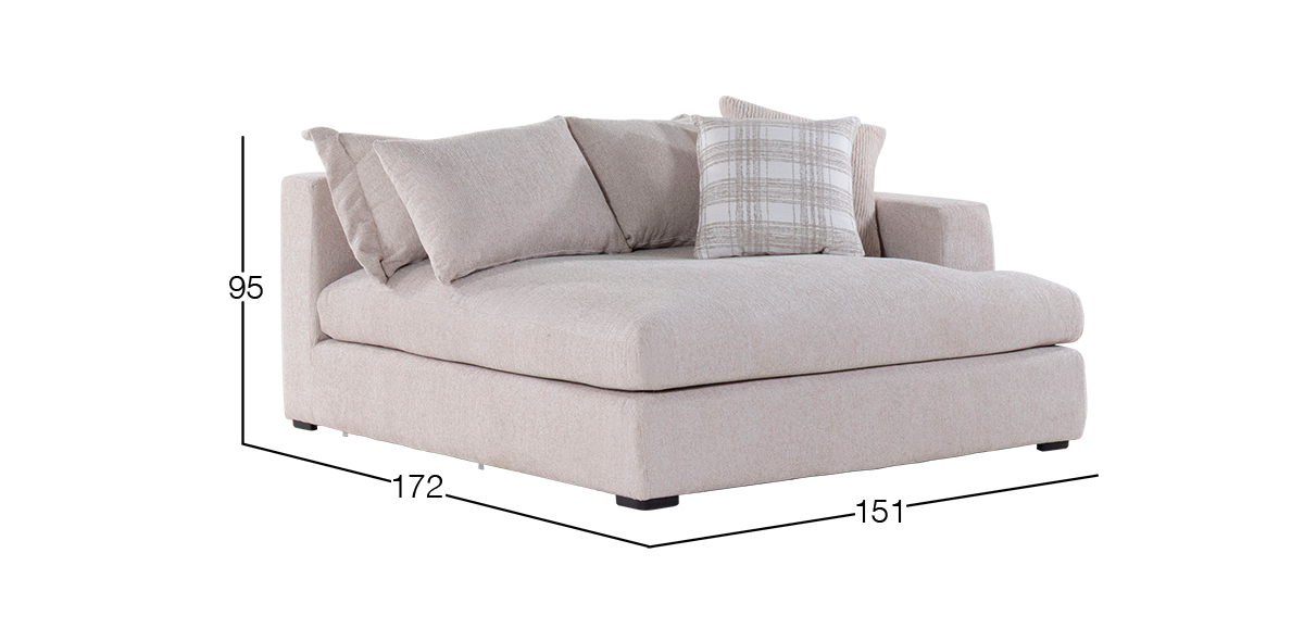 Chaise Brazo Derecho Bella Beige