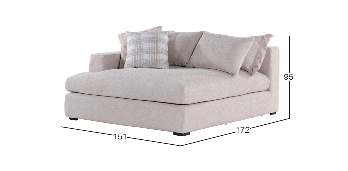 Chaise Brazo Izquierdo Bella Beige