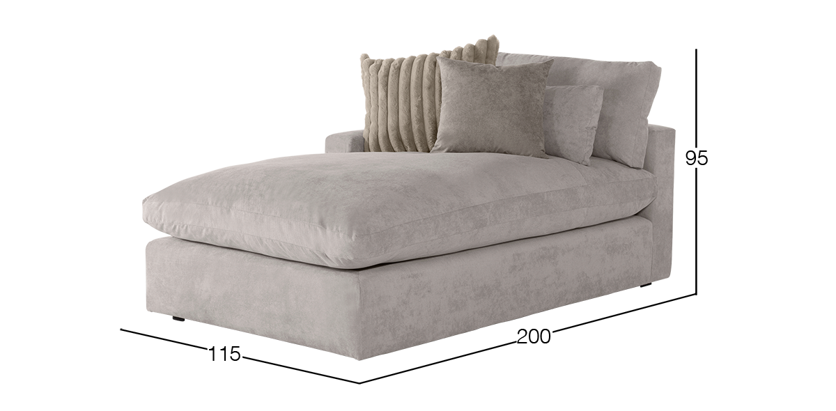 Chaise Long Izquierdo Lugano Beige