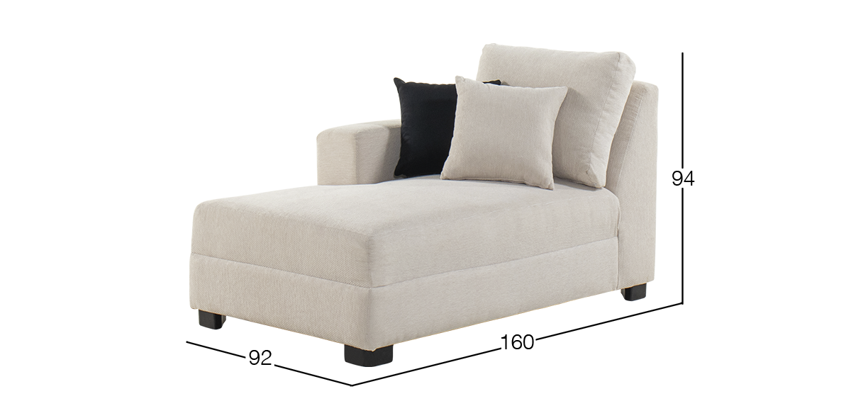 Sillón Largo Izquierdo Terra Beige