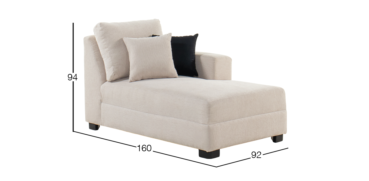 Sillón Largo Derecho Terra Beige