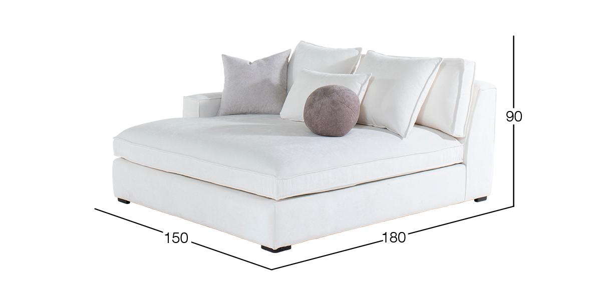 Chaise Long Izquierdo Tramontana Blanco