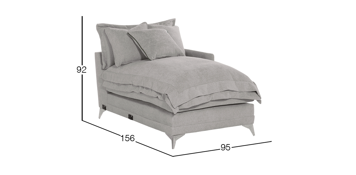 Sillón Derecho Largo Daria Café