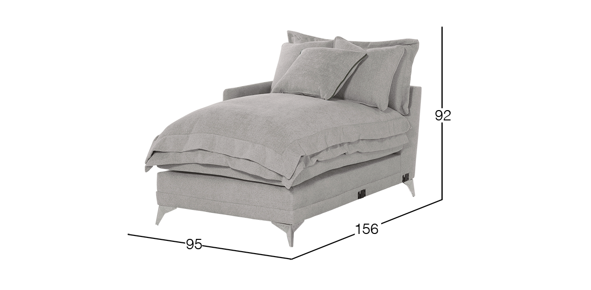 Sillón Izquierdo Largo Daria Café