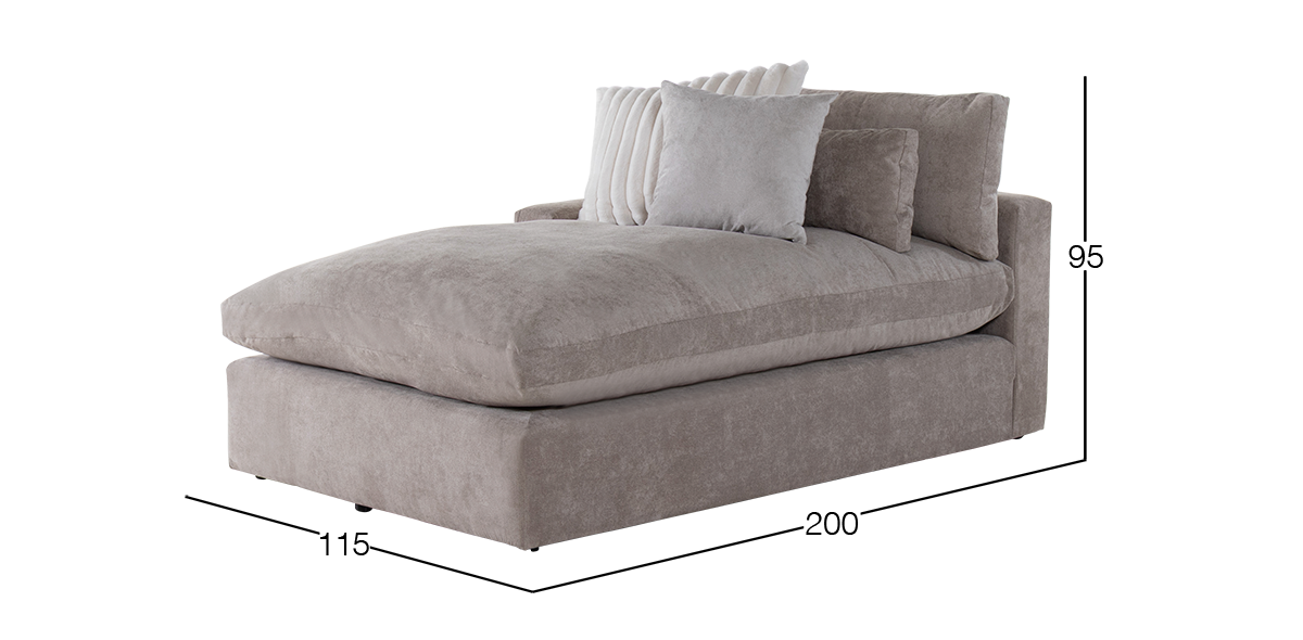 Chaise Long Izquierdo Lugano Café