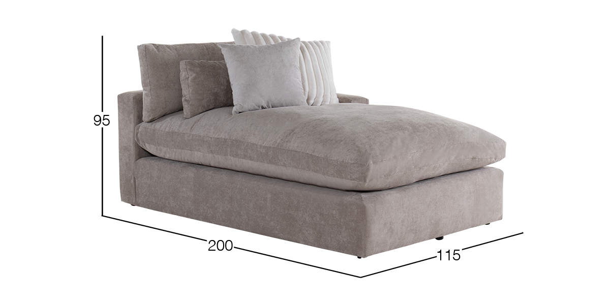 Chaise Long Derecho Lugano Café