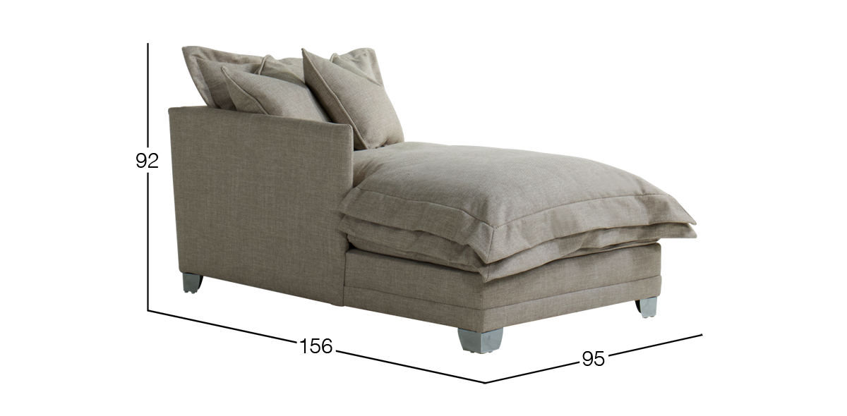 Chaise Long Brazo Izquierdo Daria Mod Beige