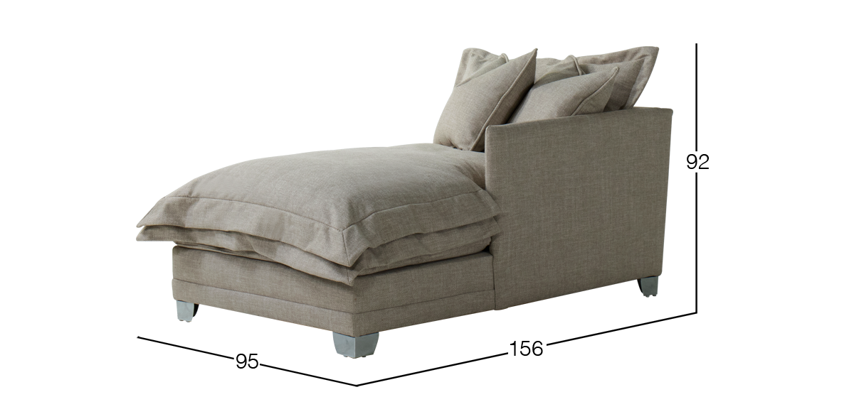 Chaise Long Brazo Derecho Daria Mod Beige