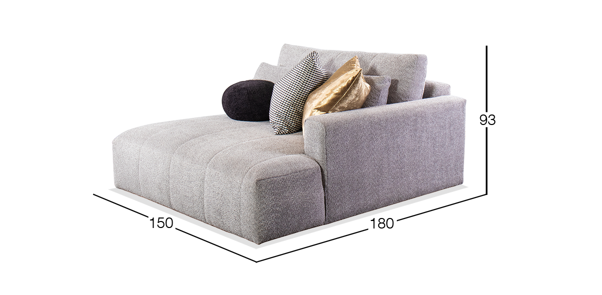 Chaise Long Derecho Adela Gris