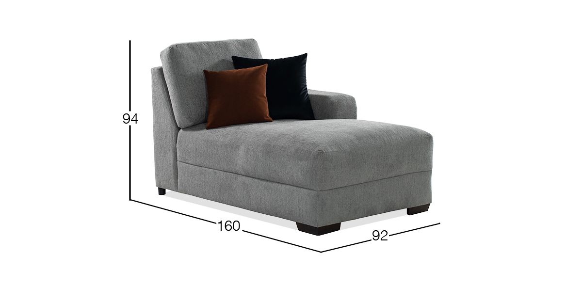 Chaise Long Derecho Tamara Gris