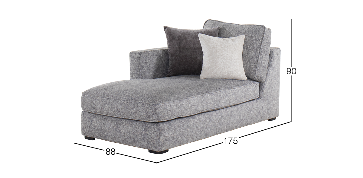Chaise Long Izquierdo Bogart Gris