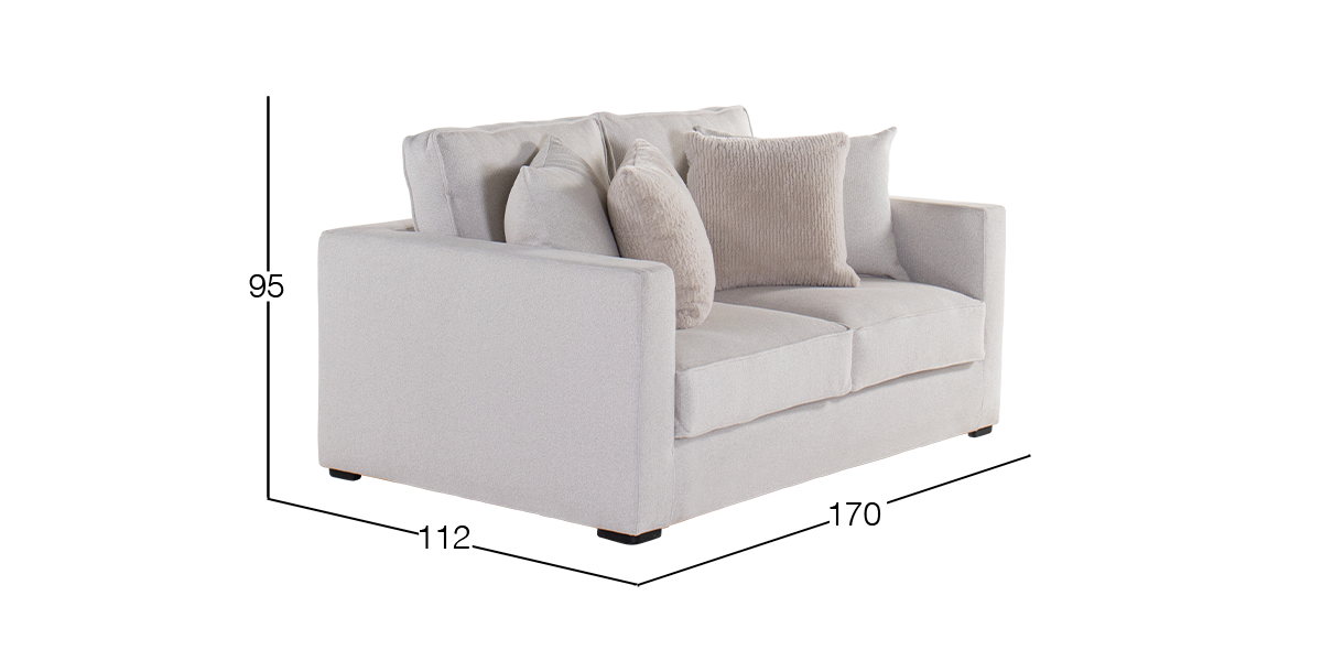 Sofá 2 Plazas Borbon Beige