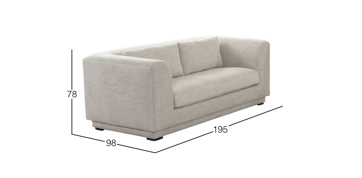 Sofá 2 Plazas Dali Beige