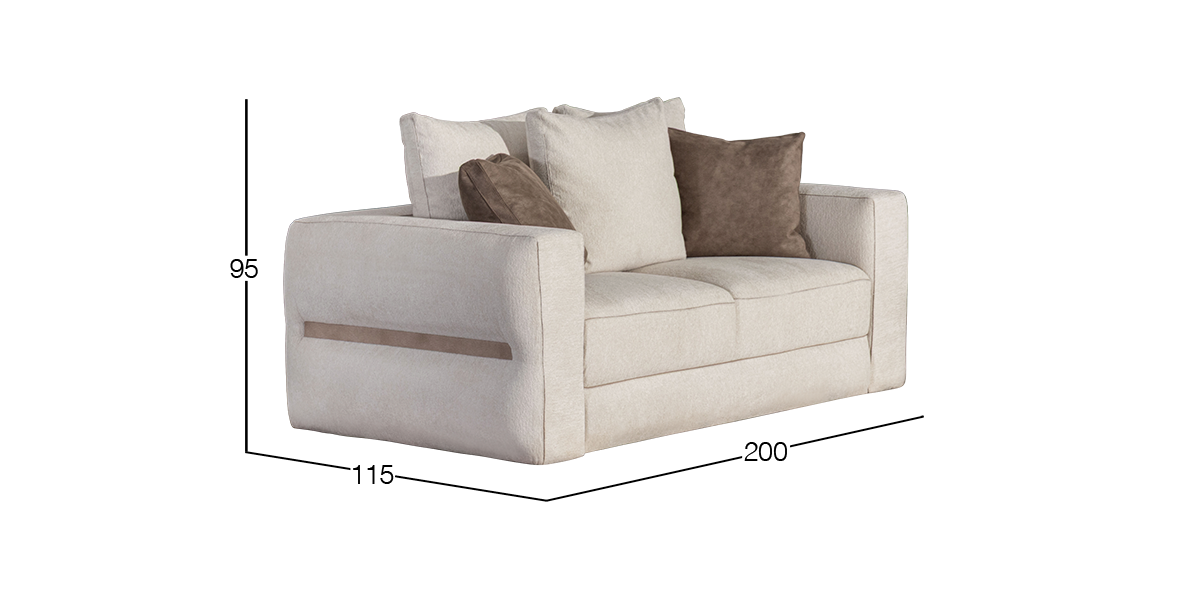 Sofá 2 Plazas Keaton Beige