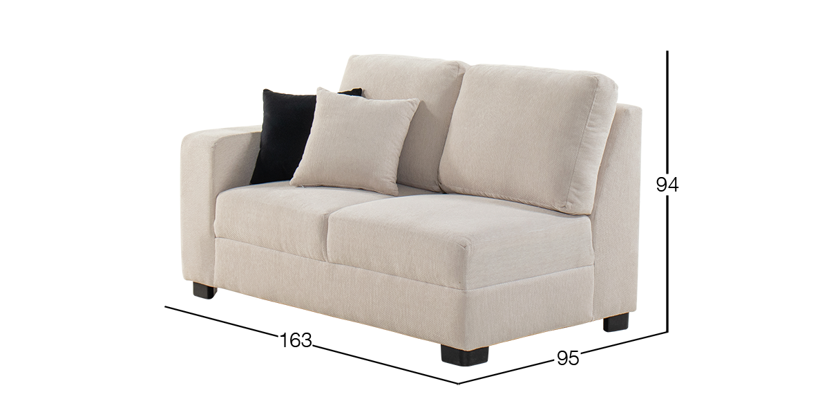 Sofá 2 Plazas Izquierdo Terra Beige