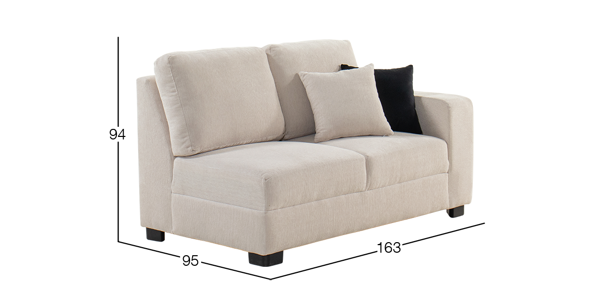 Sofá 2 Plazas Derecho Terra Beige