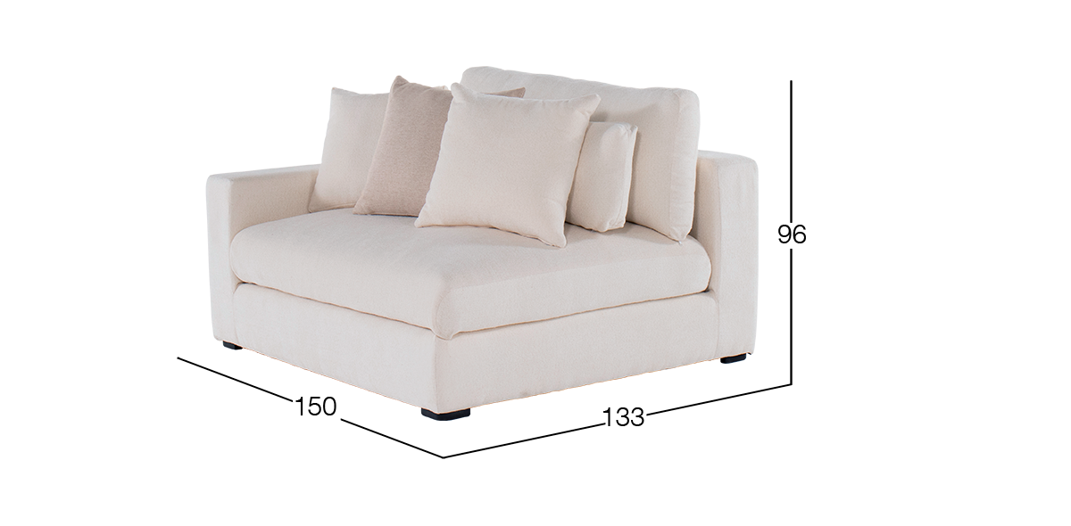 Sofá 2 Plazas Izquierdo Vermont Beige