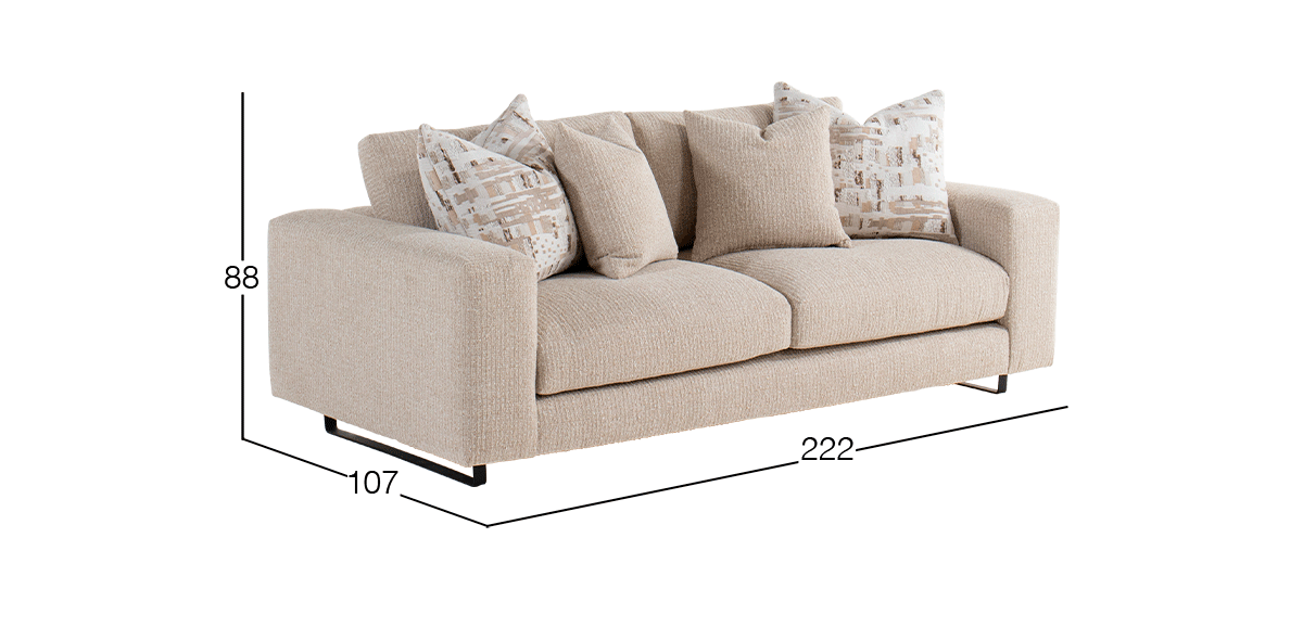 Sofá 2 Plazas Winnipeg Beige