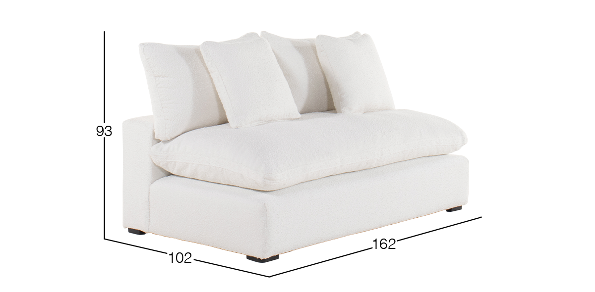 Sofá 2 Plazas Elysee Blanco