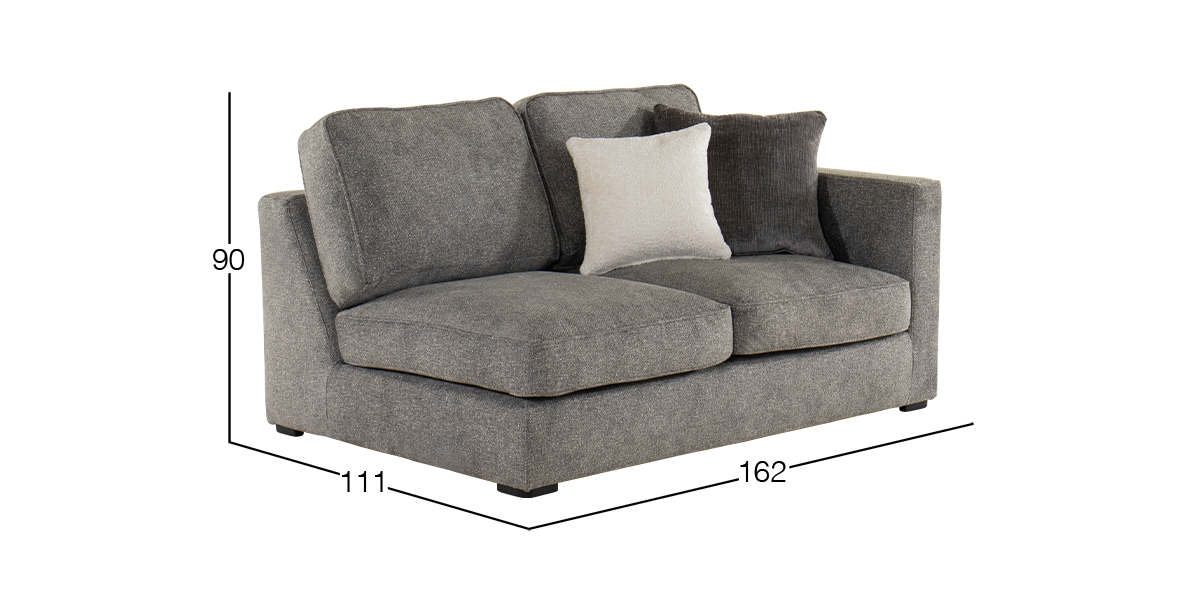 Sofá 2 Plazas Derecho Bogart Café