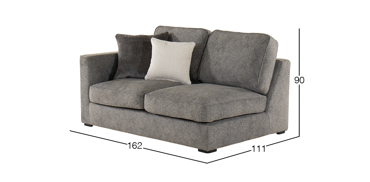 Sofá 2 Plazas Izquierdo Bogart Café