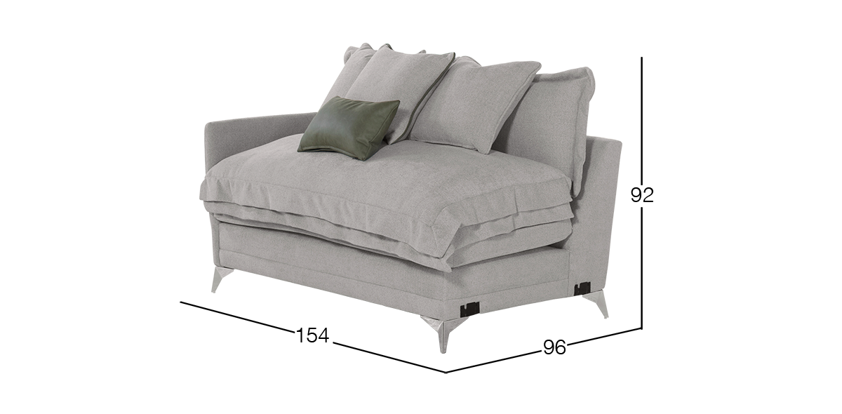 Sofá 2 Plazas Izquierdo Daria Café