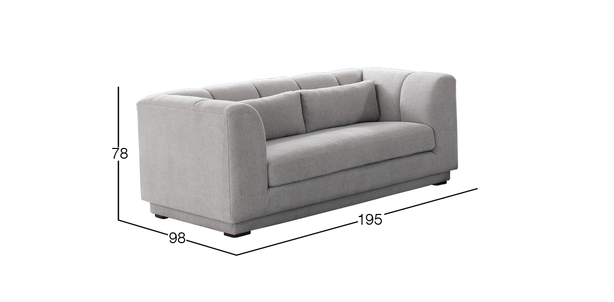 Sofá 2 Plazas Davos Gris