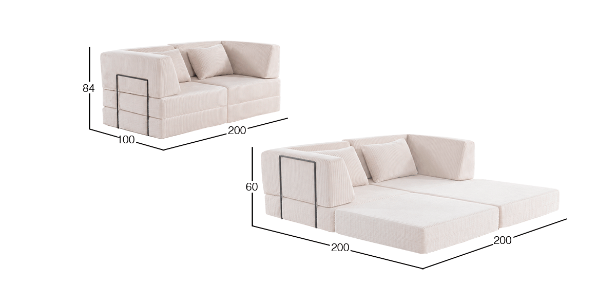 Sofá Cama Loto Blanco