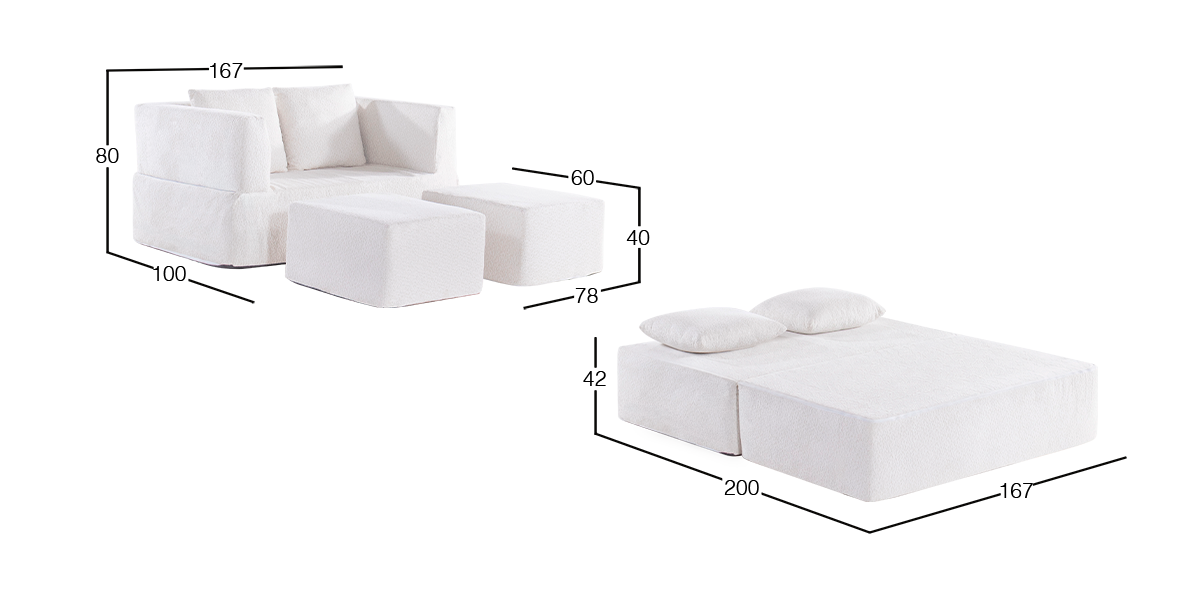 Sofá Cama Valencia Blanco