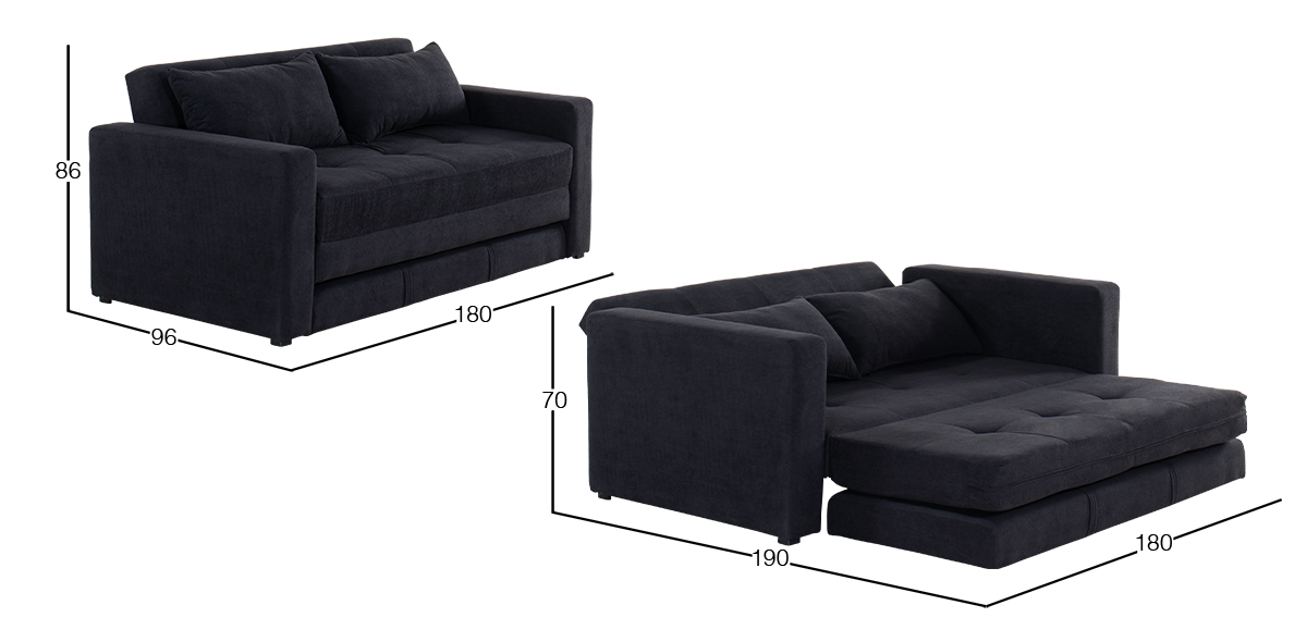 Sofá Cama Beijing Negro