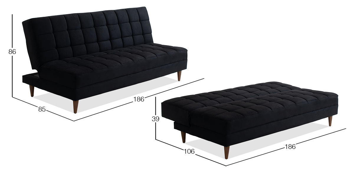 Sofá Cama Ranzel Negro