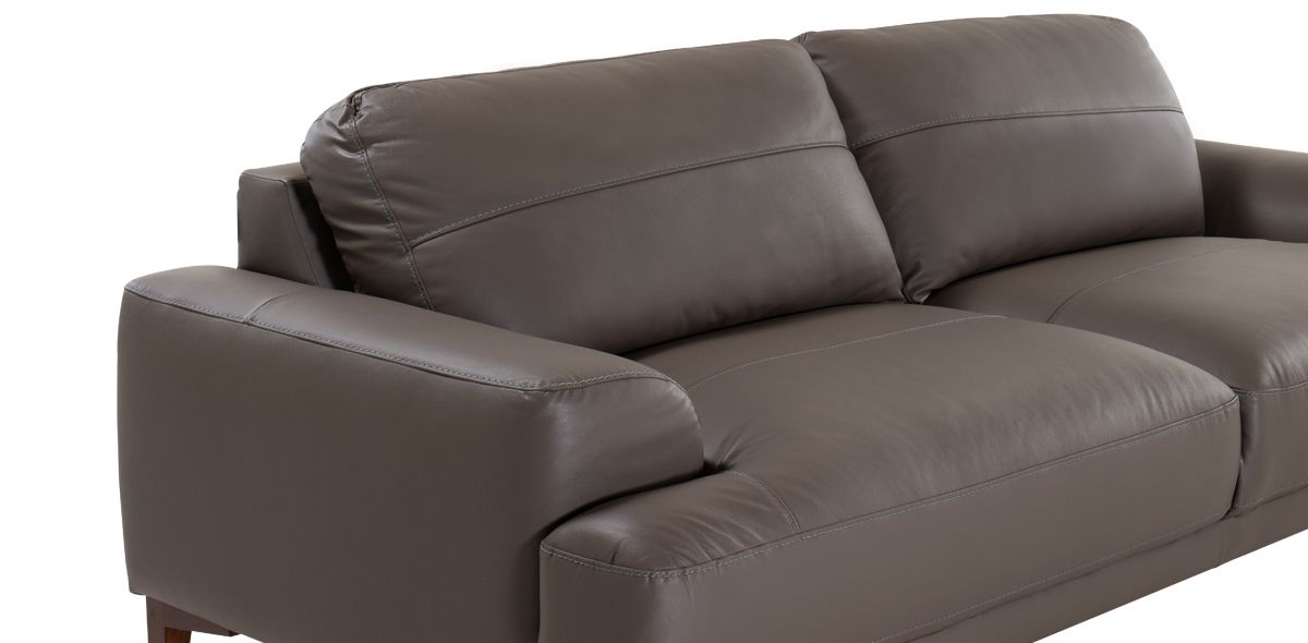 Sofá de Piel Kaida Gris