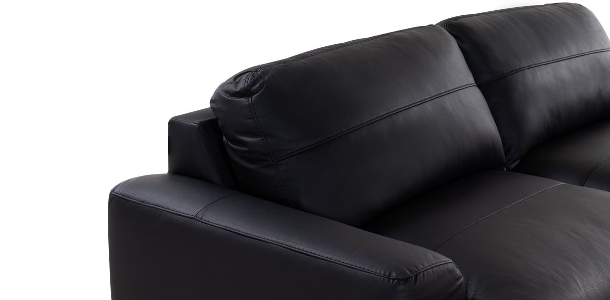 Sofá de Piel Kaida Negro