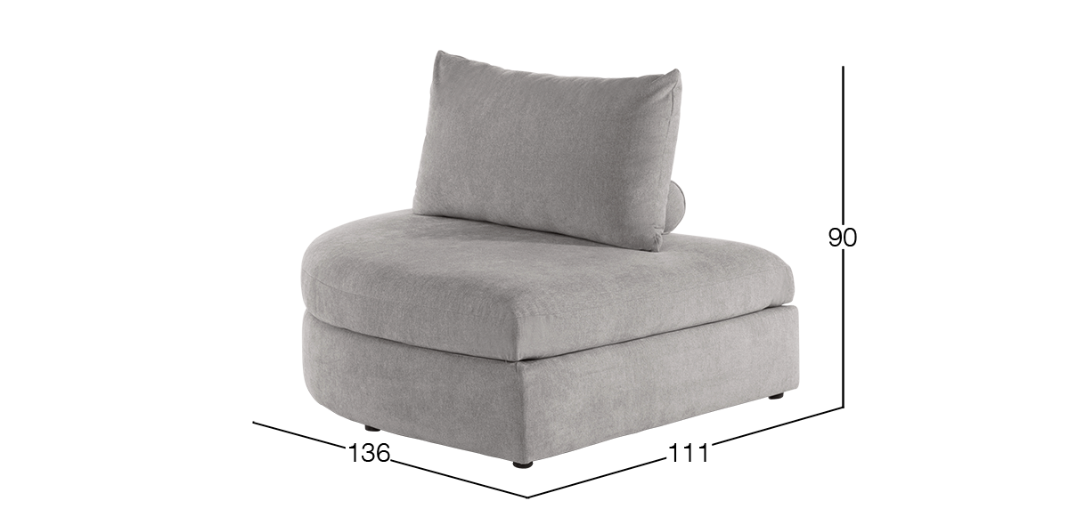 Taburete Izquierdo Lemans Gris