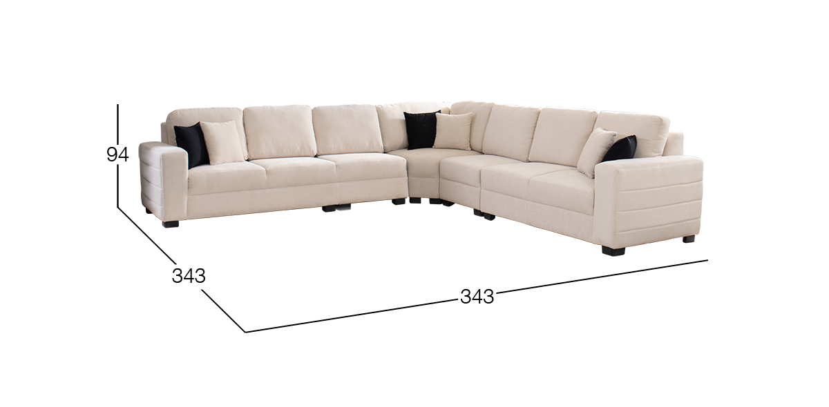 Sala Esquinera Terra Beige 5 Piezas