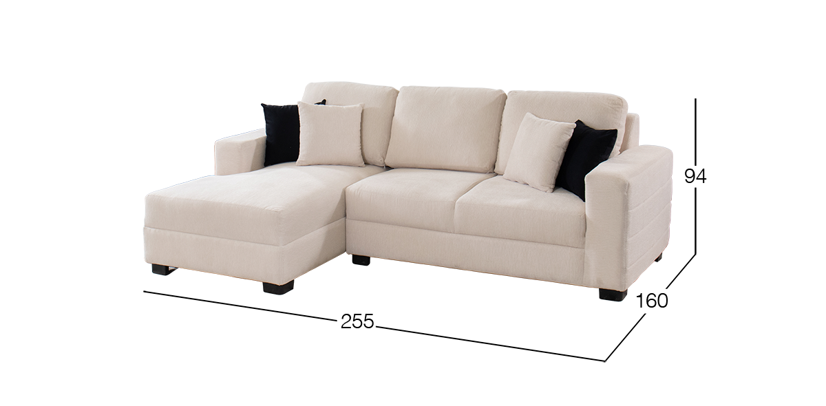 Sala en L Izquierda Terra Beige