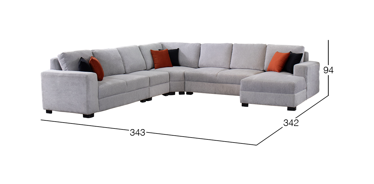 Sala Modular Derecha Terra Gris