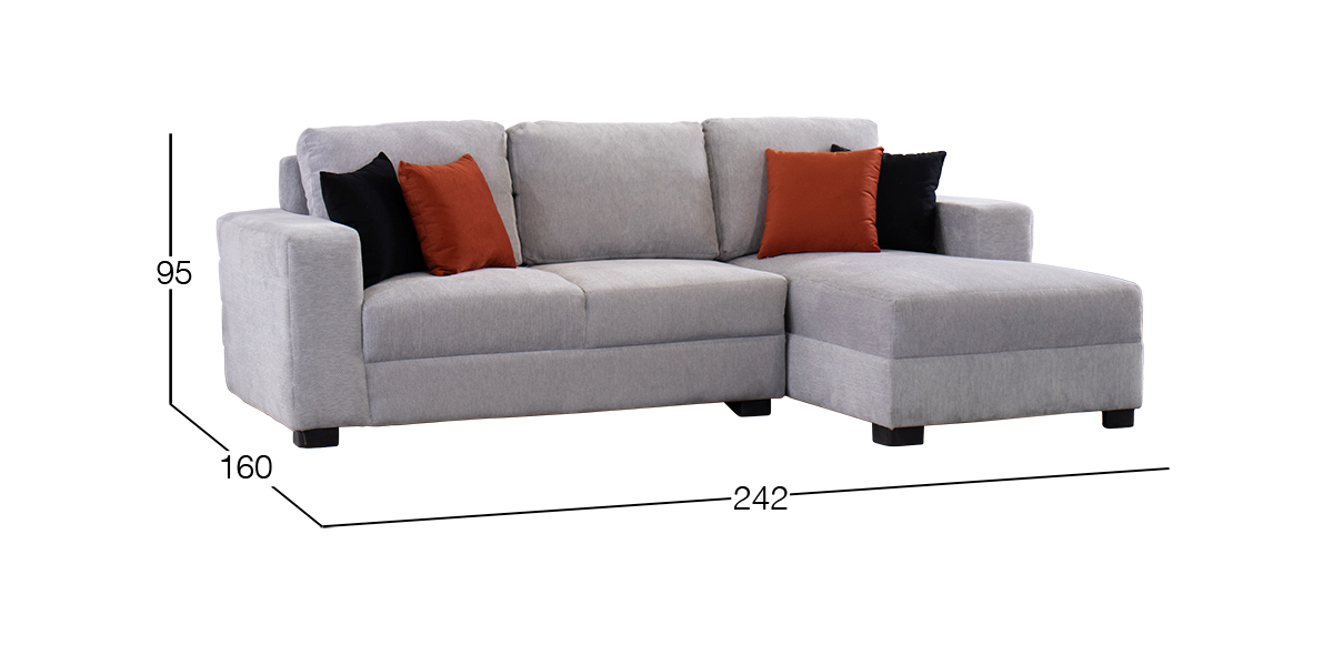 Sala en L Derecha Terra Gris