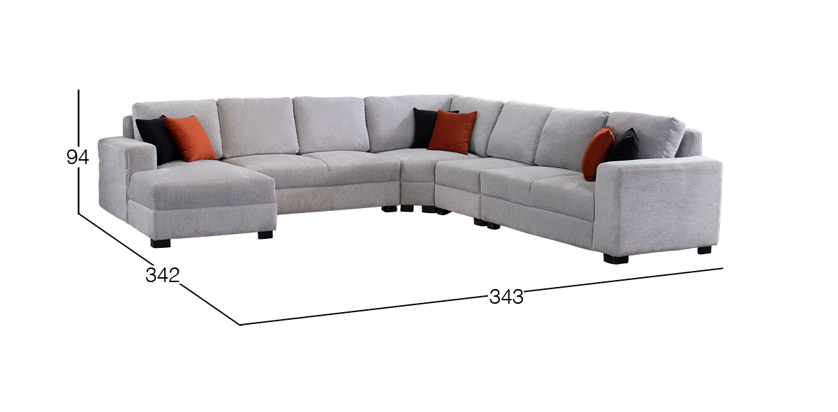 Sala Modular Izquierda Terra Gris