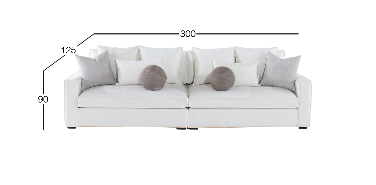 Sofá 2 Plazas Tramontana Blanco