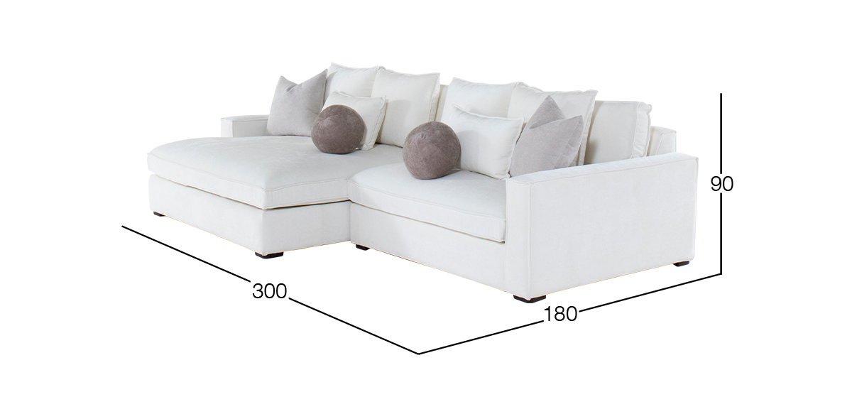 Sala en L Izquierda Tramontana Blanca